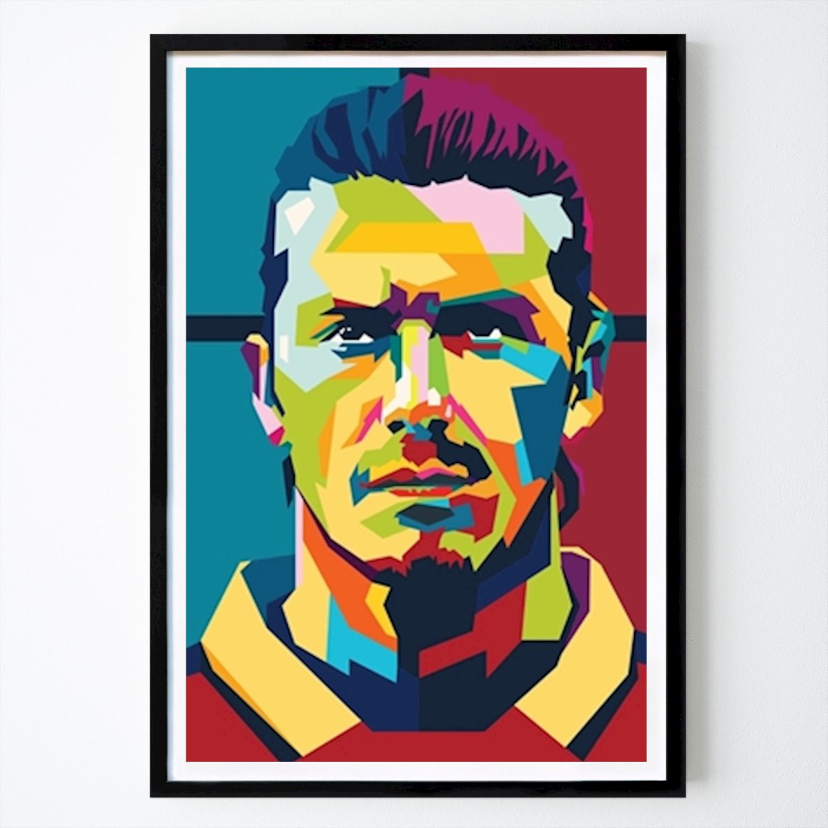 Fodbold Plakat: David Beckham i Wpap Art av Sulton Hanafi