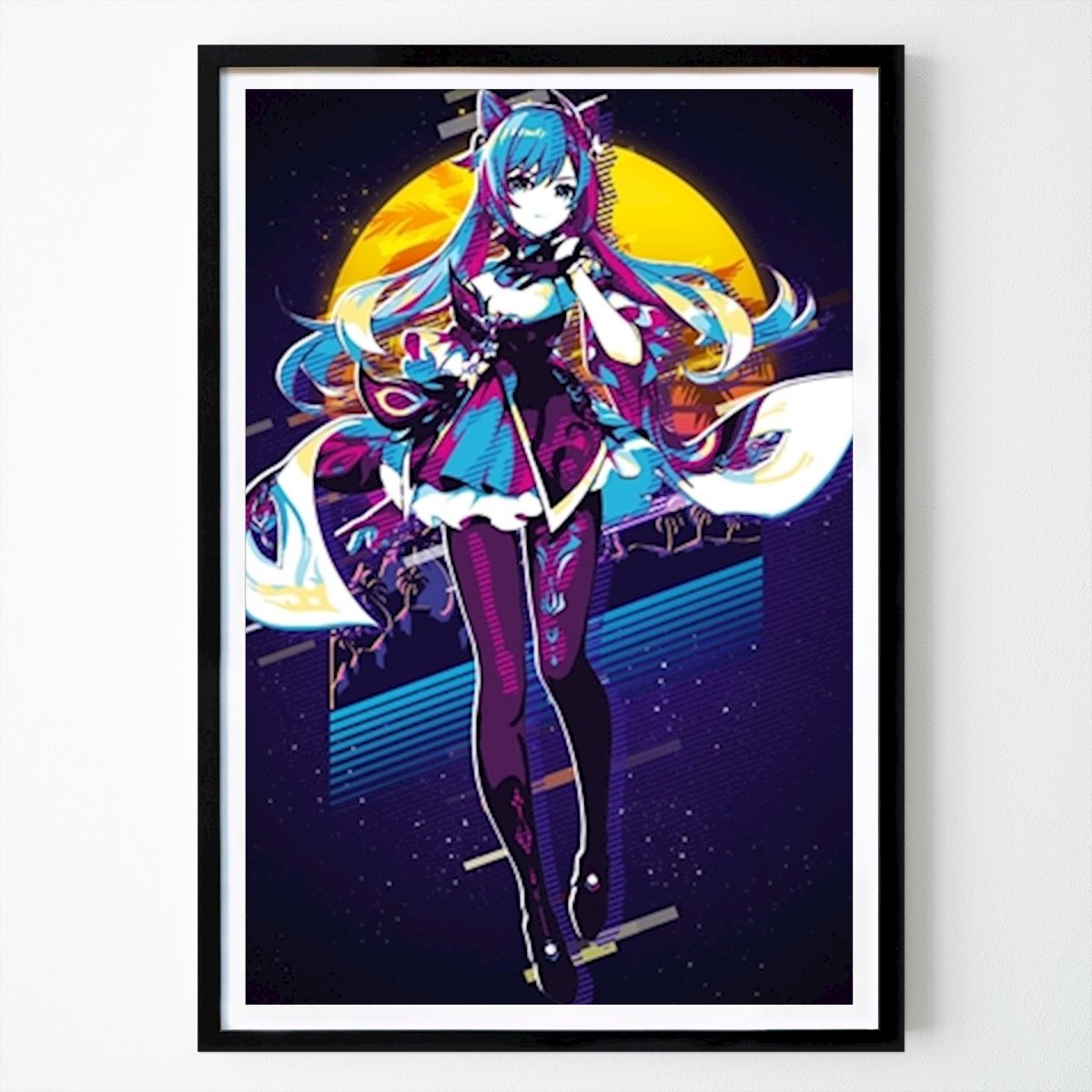 Póster: Keqing - 80s Retro de 80s Retro