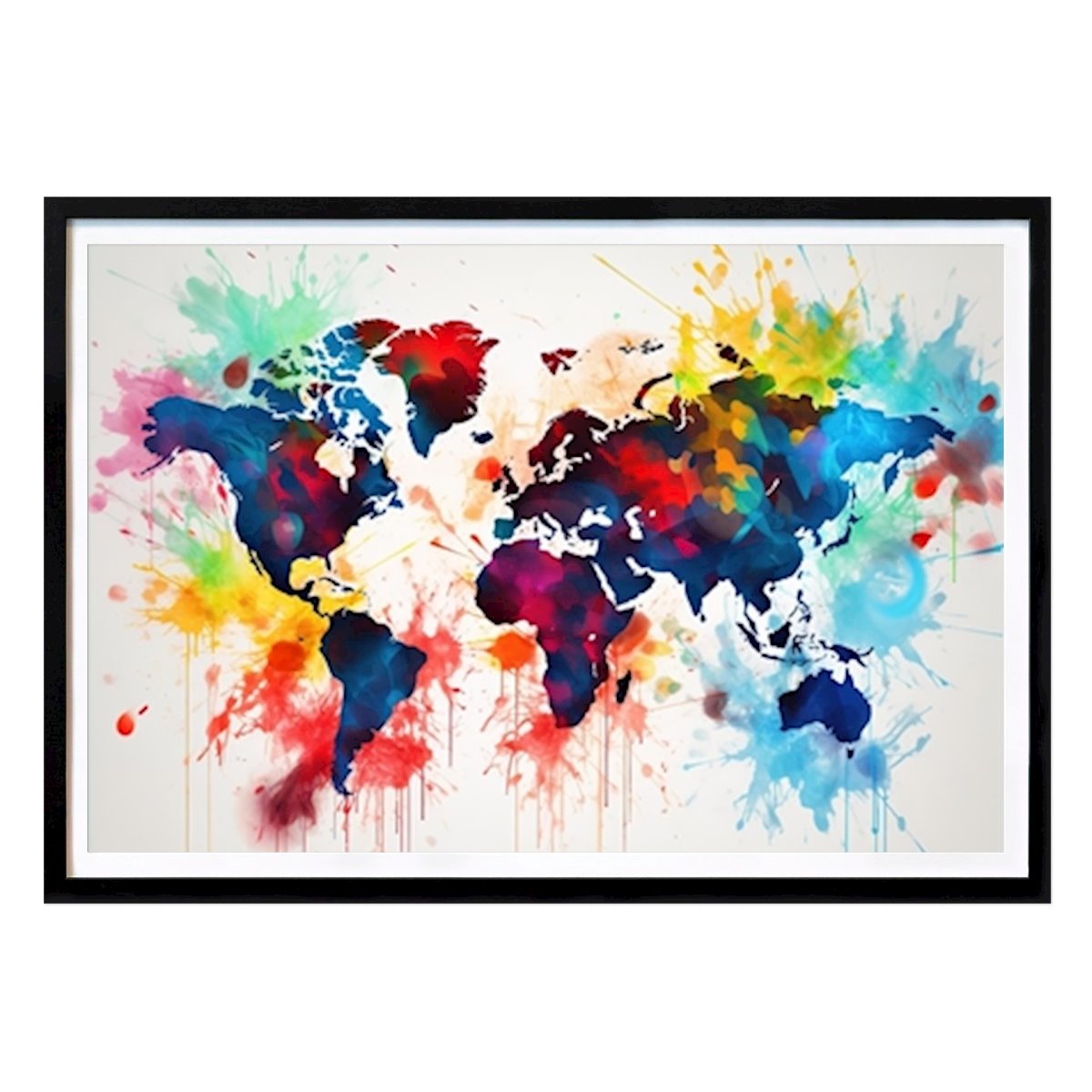 Artistic Poster: World Map Colorful by FotoKonzepteDE