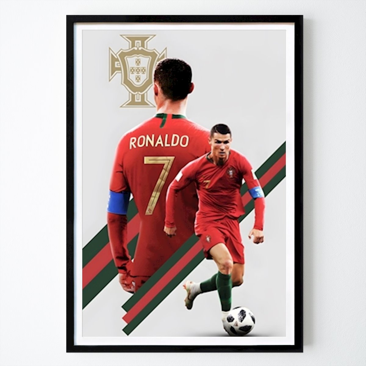 Voetbal Poster: Cristiano Ronaldo Portugal van ArtStyle Funny