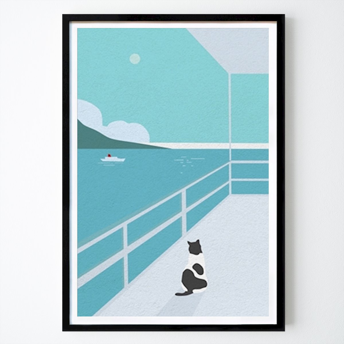 Villes & Pays Affiche: Chat sur un navire par Puspita Wulandari