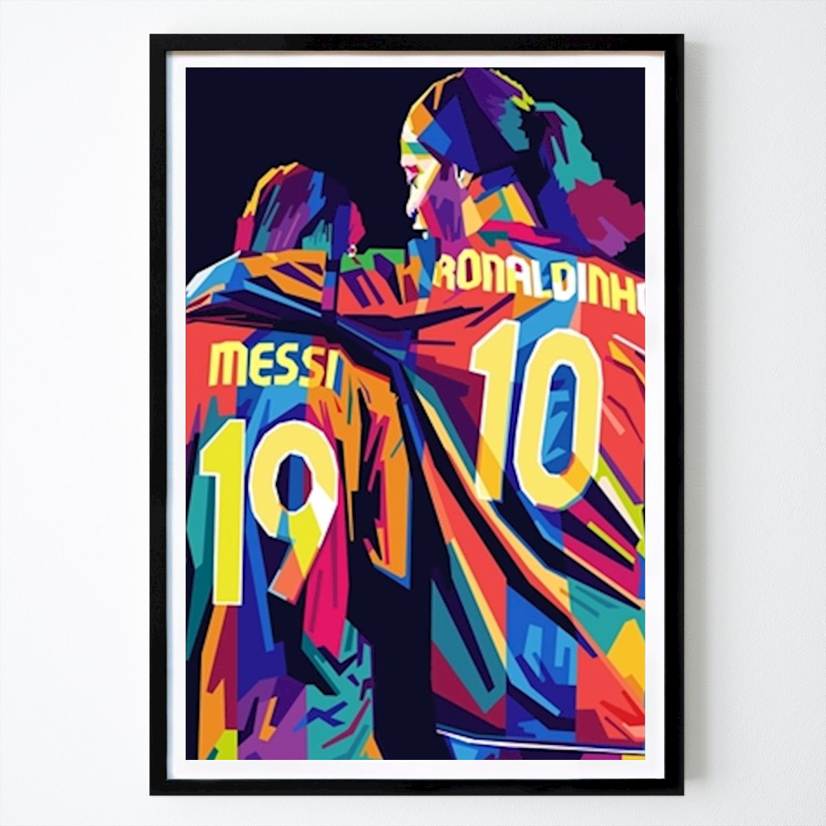 Calcio Poster: Messi E Ronaldinho Pop Art di Siksisart