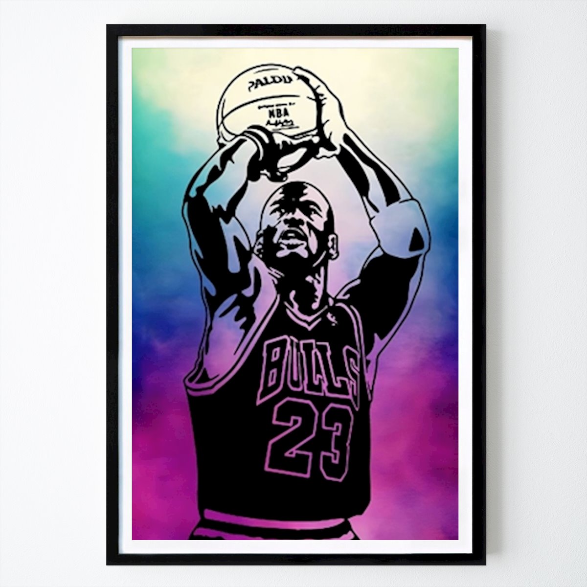 Basket Poster: Michael Jordan av Takoyaki Watercolor