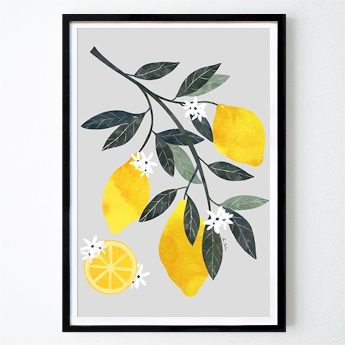 Botanisk Poster: Citronträd gren av Ana Martínez
