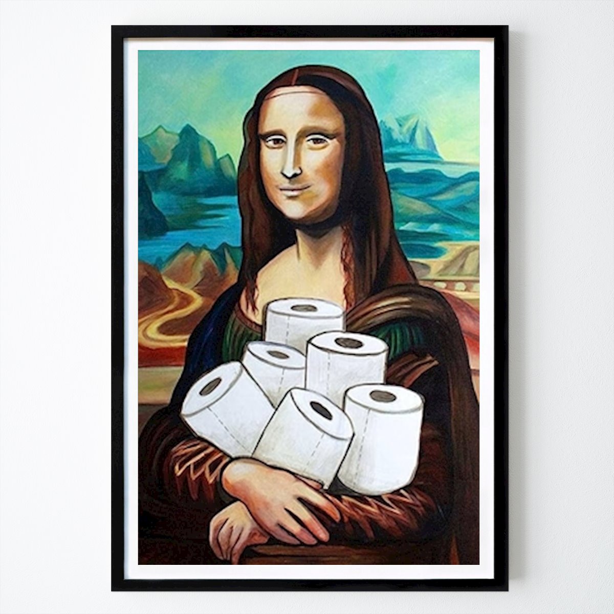 Poster: Funny mona toilet paper von Abdur rauf