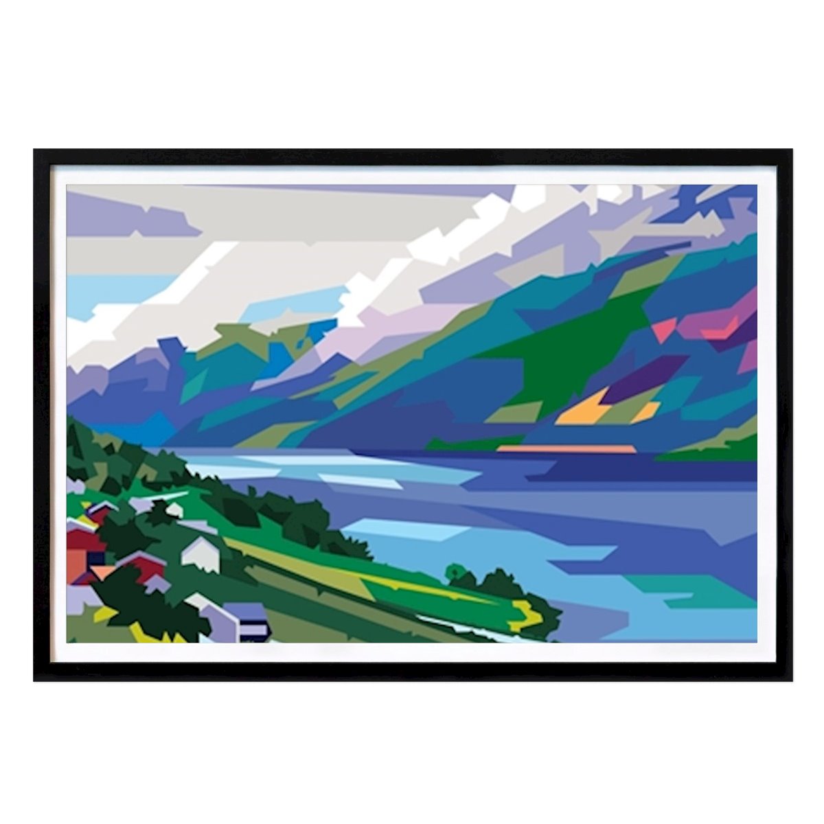 Cuisines Affiche: Les fjords norvégiens par Naya Azizah