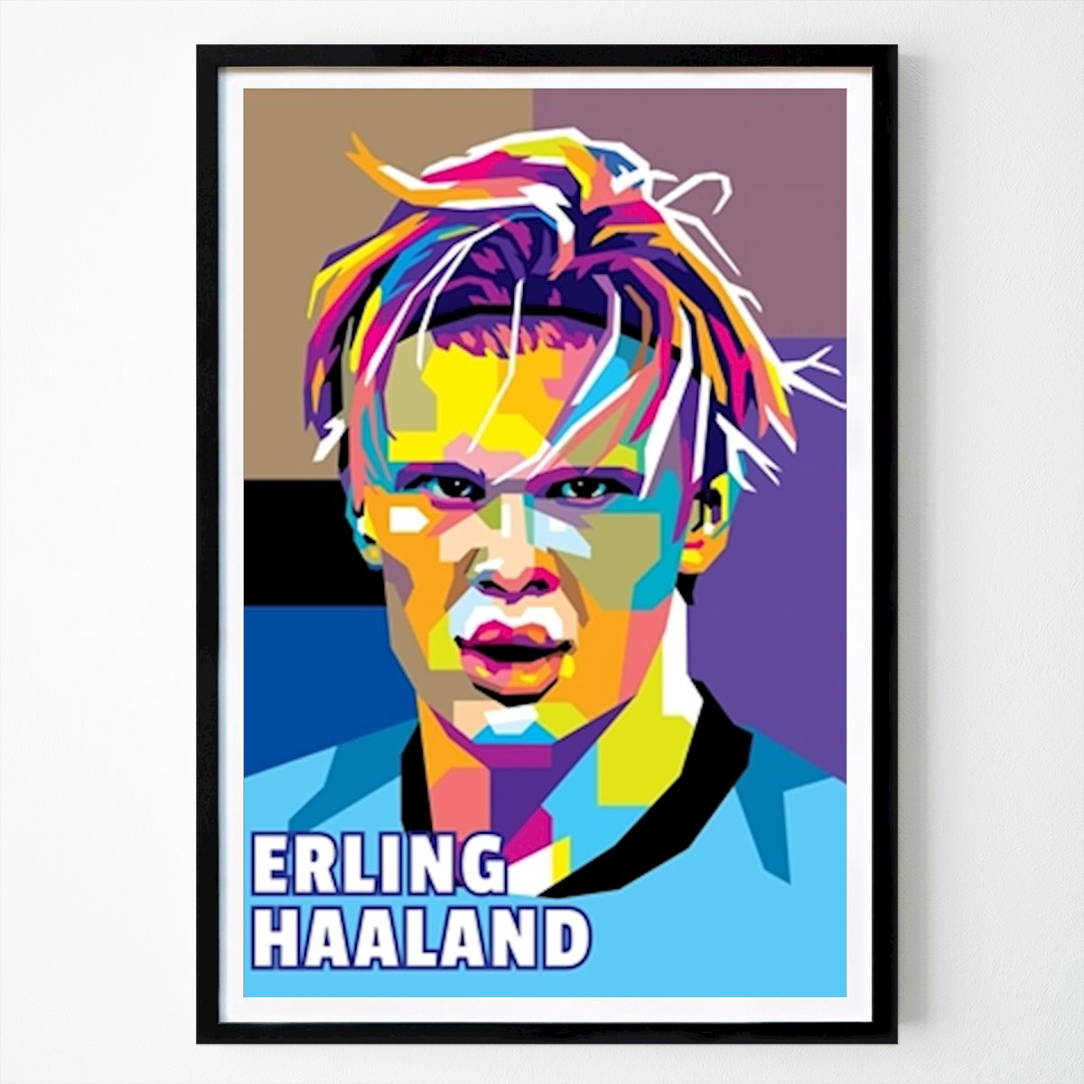 Futebol Poster: Estilo Haaland WPAP de V Styler