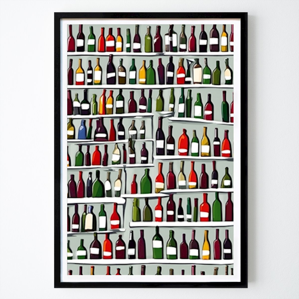 Kitchen Poster: Lots of wine by Oscar Hoffmann