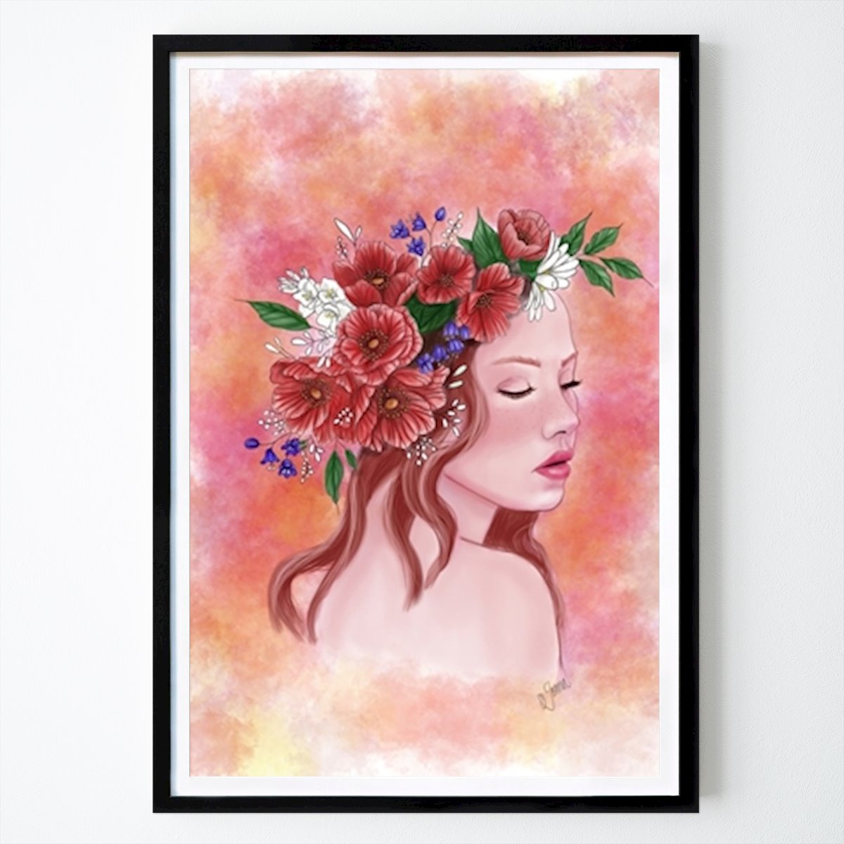 Blomster & Planter Plakat: Blomster i håret av Jenna Niklasson