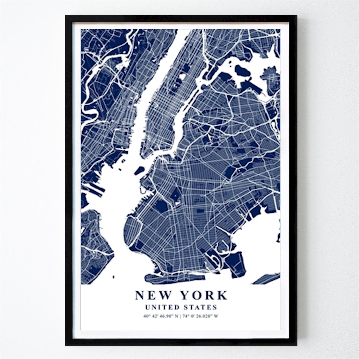 New York Poster: New York City Map USA von Max Ronn
