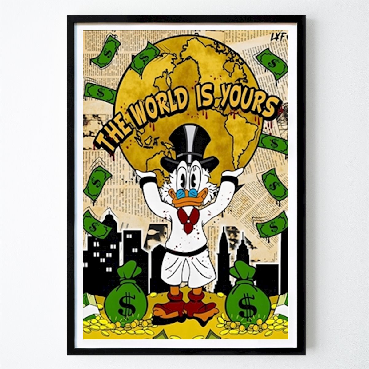 Pop Art Plakat: Anders And Disney lærred kunst av Takashi