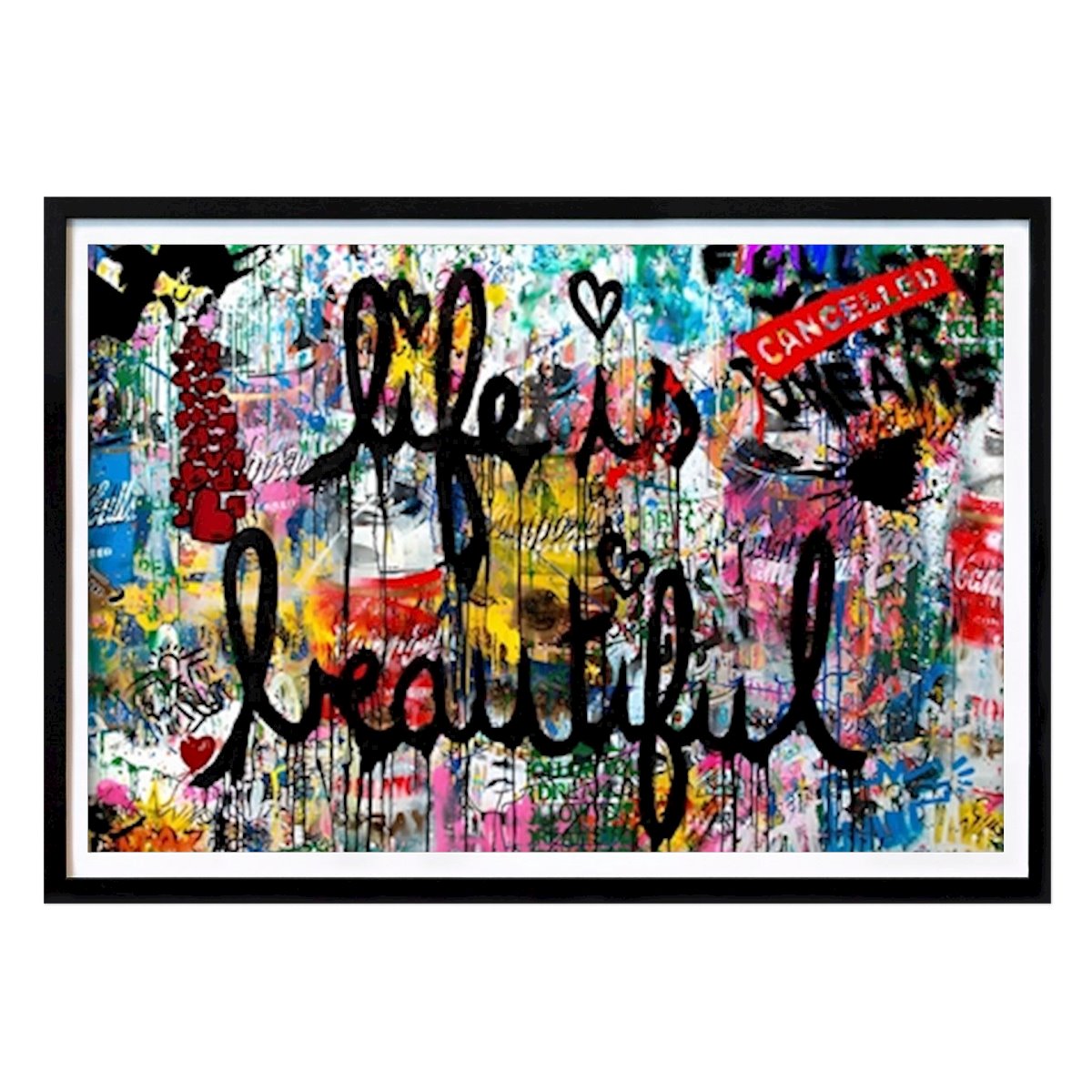 Pop Art Affiche: La vie est belle pop art par Takashi