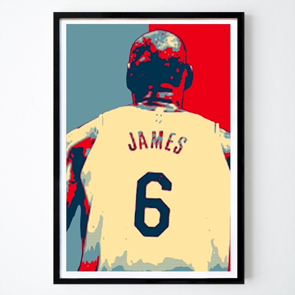 Basketball Plakat: Lebron James tilbake av Iconic Posterz