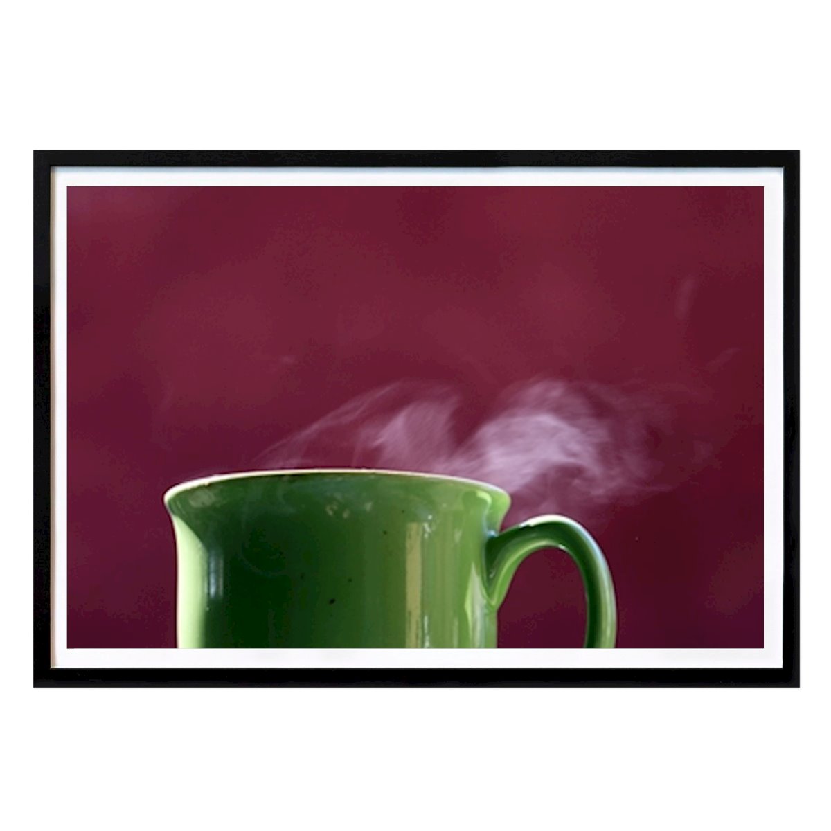 Kitchen Poster: A mug of steaming coffee by Torsten Nilsson