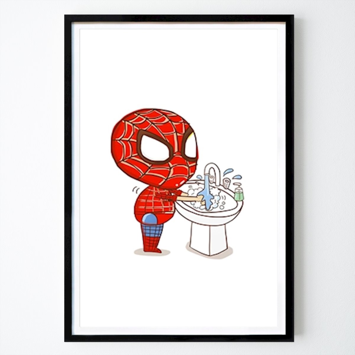 Estilo de vida Póster: Funny Spiderman Bathroom de Hachico
