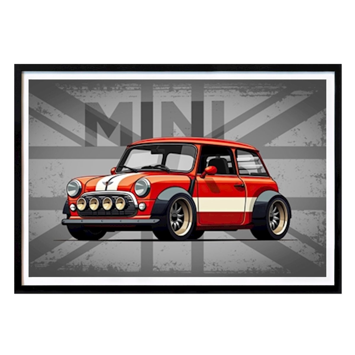 Auto's Poster: Mini Cooper Auto Auto Brits van Remigius Wloczkowski