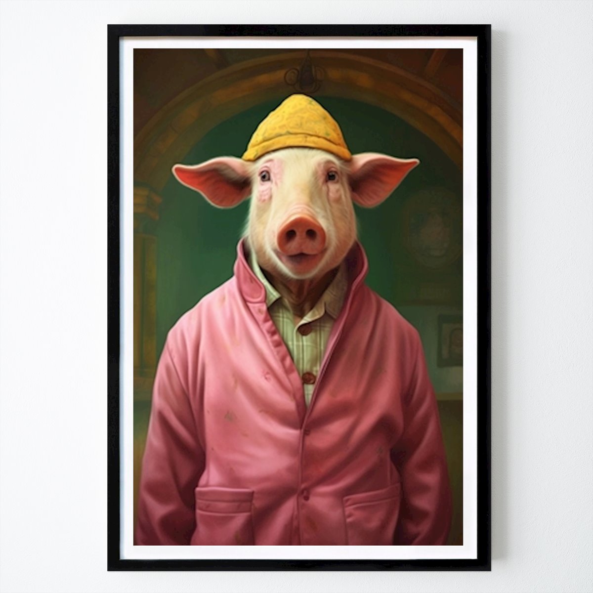 Dieren Poster: Het hipsterzwijn van Lovely Little Animals