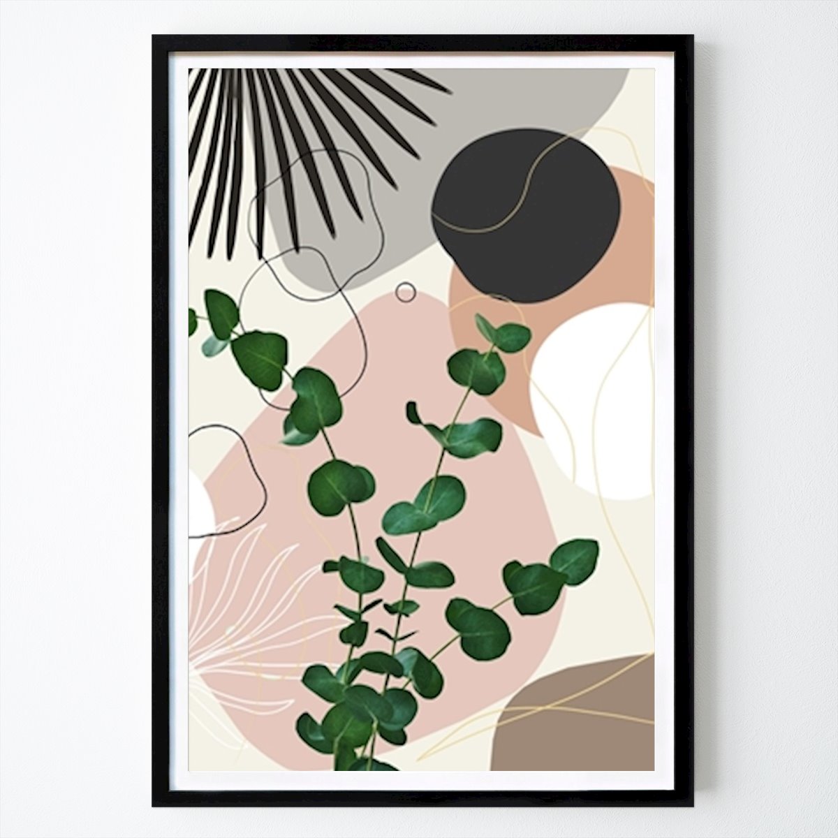 Abstrakcja Plakat: Eukaliptus Fan Palm Finesse 1 autorstwa Anita's & Bella's Art