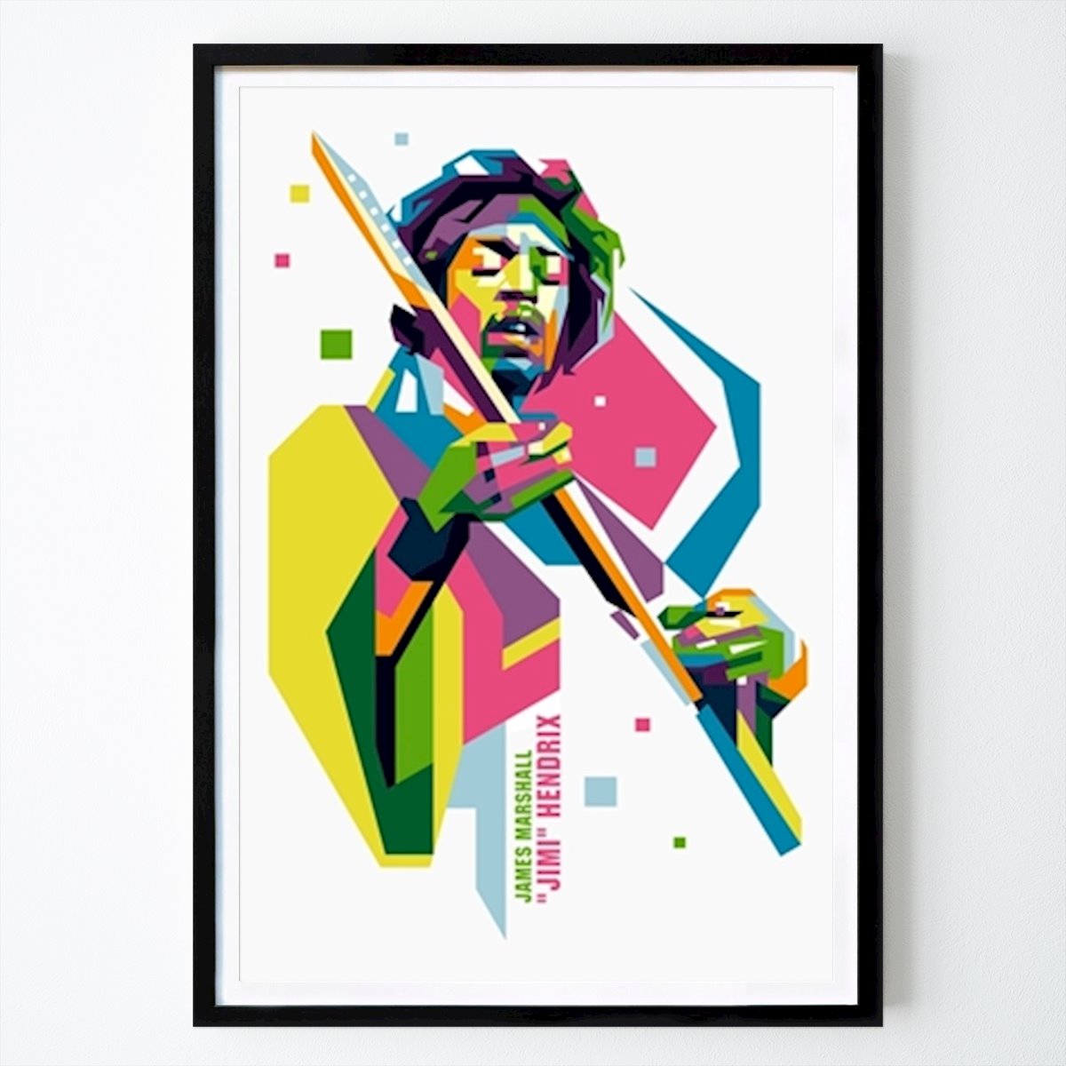 Muziek Poster: Jimi Hendrix WPAP van Popart wpap