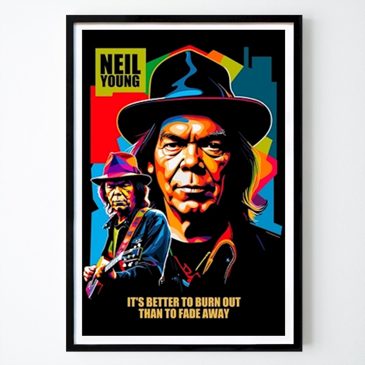 Musik Poster: Neil Young WPAP av Popart wpap