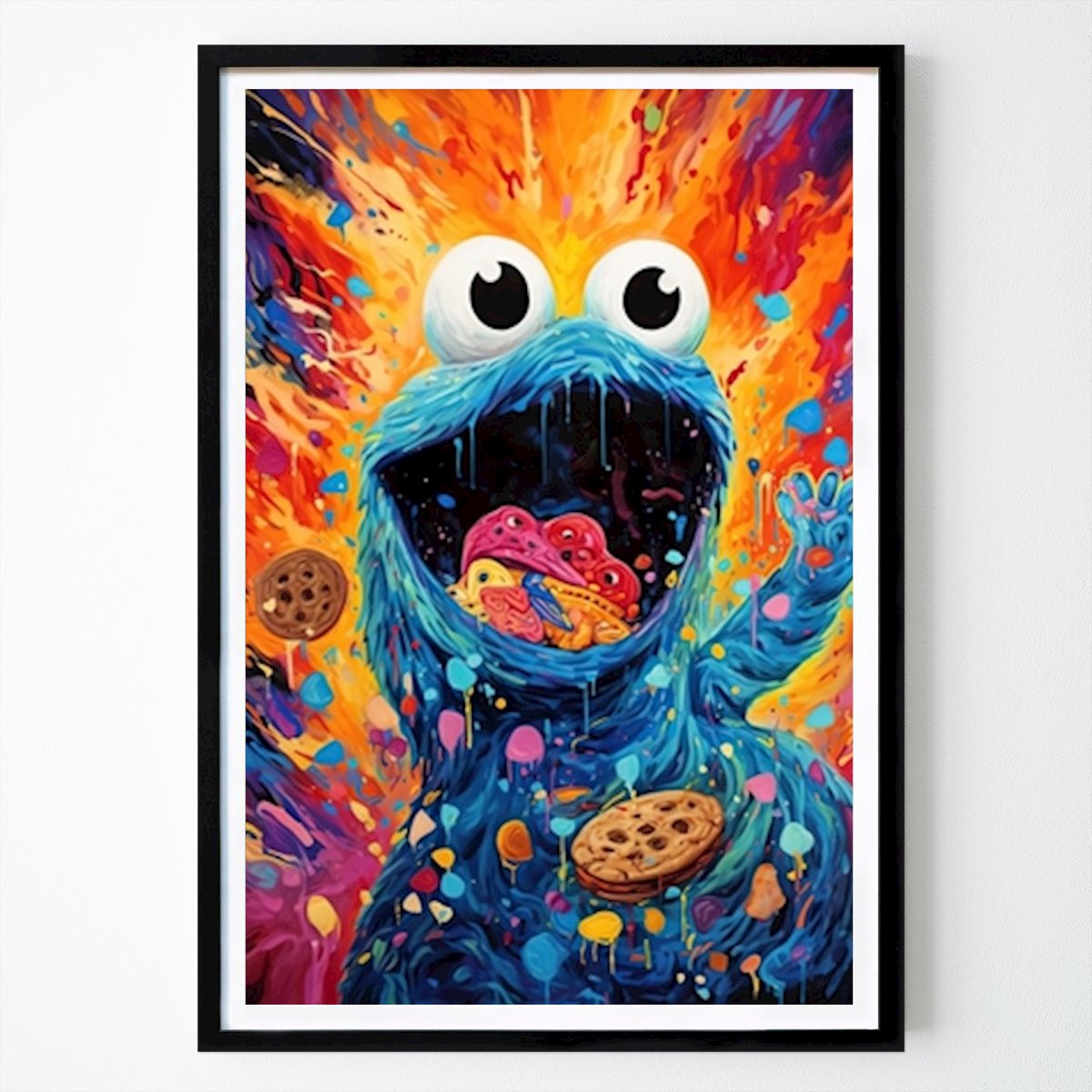 Pop Art Poster: Cookie Monster abstract by Ed ramos