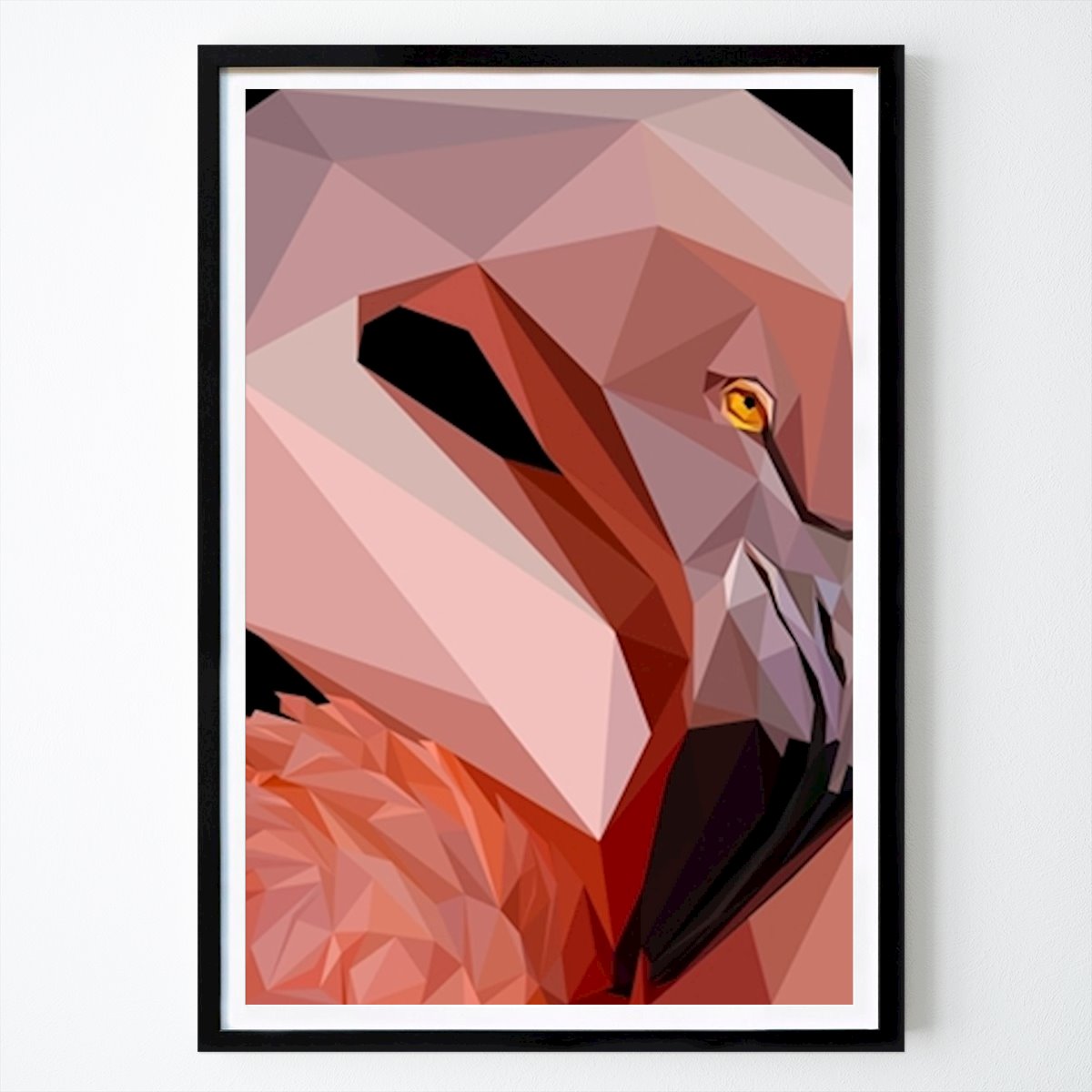 Illustration Plakat: Abstrakt Poly Lav Flamingo av Yoga Wijayandi