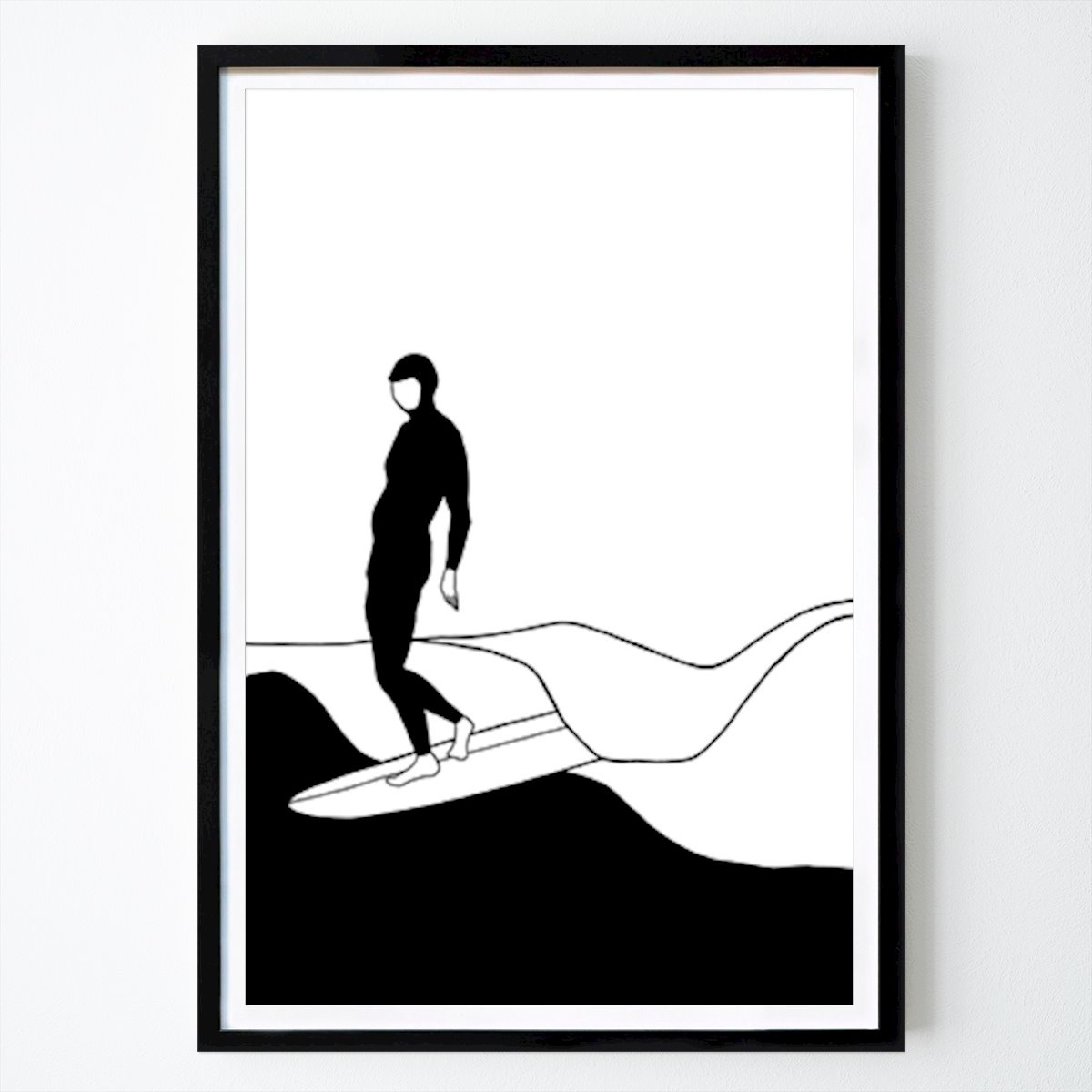 Ilustrace Plakát: Höst surfing / Surfování ve studené vodě od Salt & Pen Studio