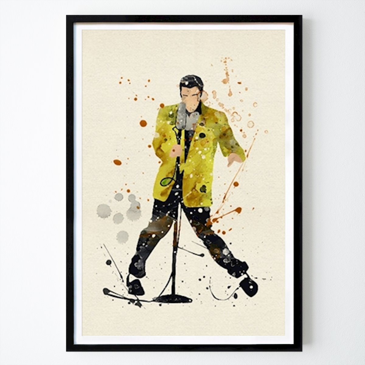 Tempo libero Poster: Elvis Giacca Oro Minimalista di Nicolas07