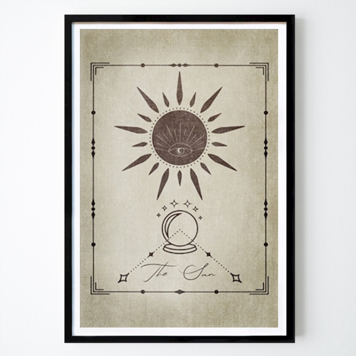 Retro & Vintage Poster: Vintage Sun Tarot kort av Ema Paraschiv