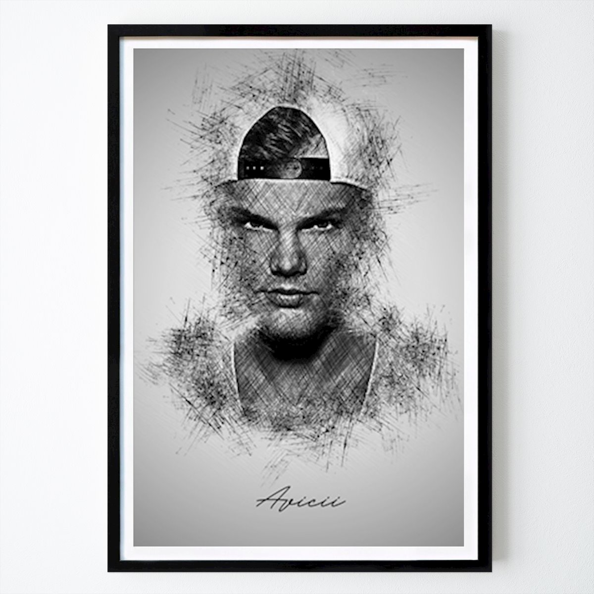 Cidades & Países Poster: Avicii de Sketch Art