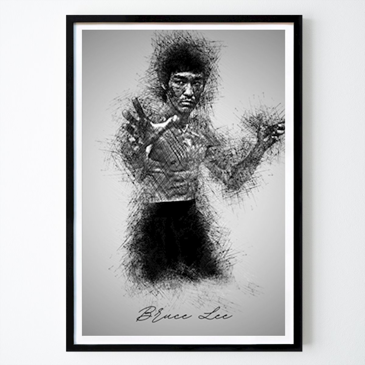 Retro & Vintage Poster: Bruce Lee by Sketch Art