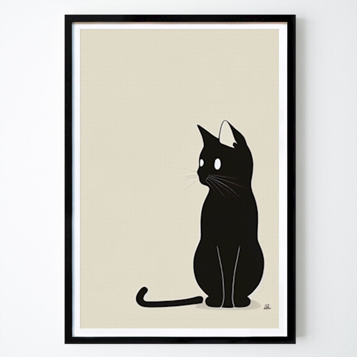 Kjøkken Plakat: Minimalistisk svart katt av Mas Tona