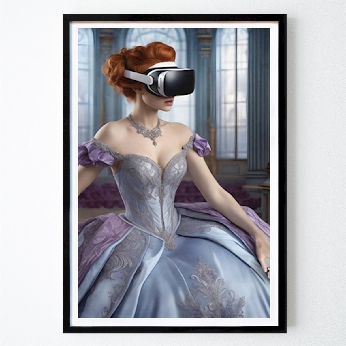 Retro & Vintage Plakat: Barokk Lady VR Gamer av Tia Douglass