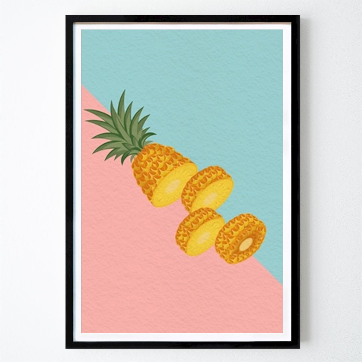 Retro & Vintage Poster: Summer pineapple slices by Puspita Wulandari