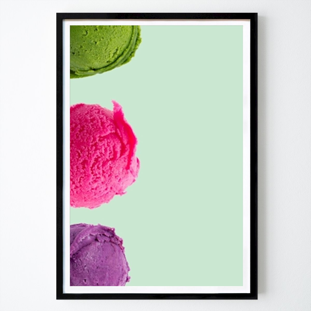 Pop Art Affiche: Crème glacée en bleu par Dian nauva