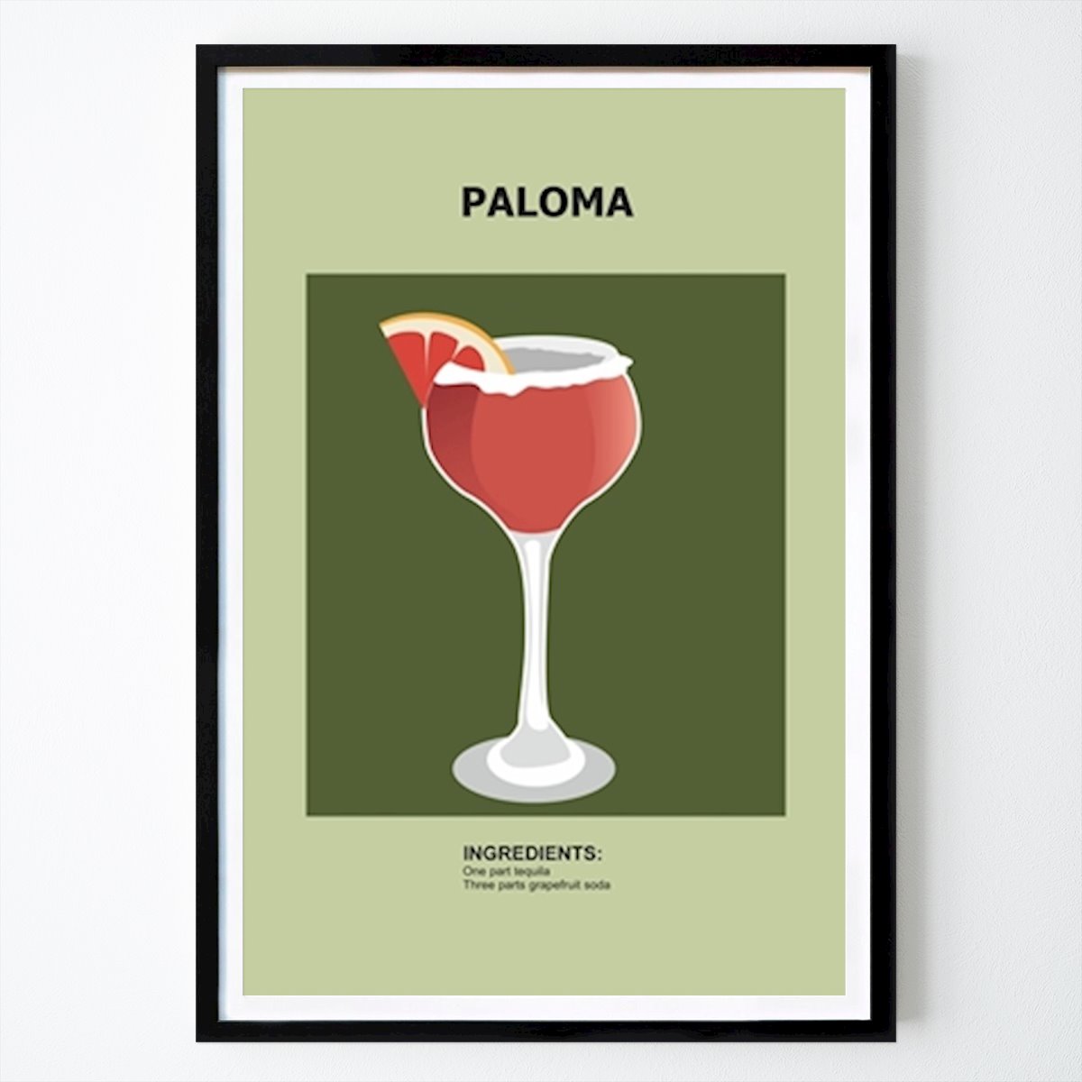 Keuken Poster: Paloma cocktail van Ratna Mutia Dewi