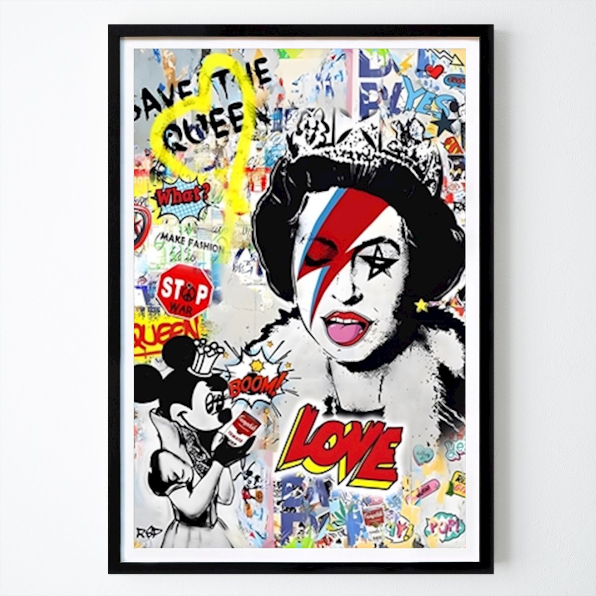 Arte Póster: Salva a la Reina Pop Graffiti de Travel Skyline