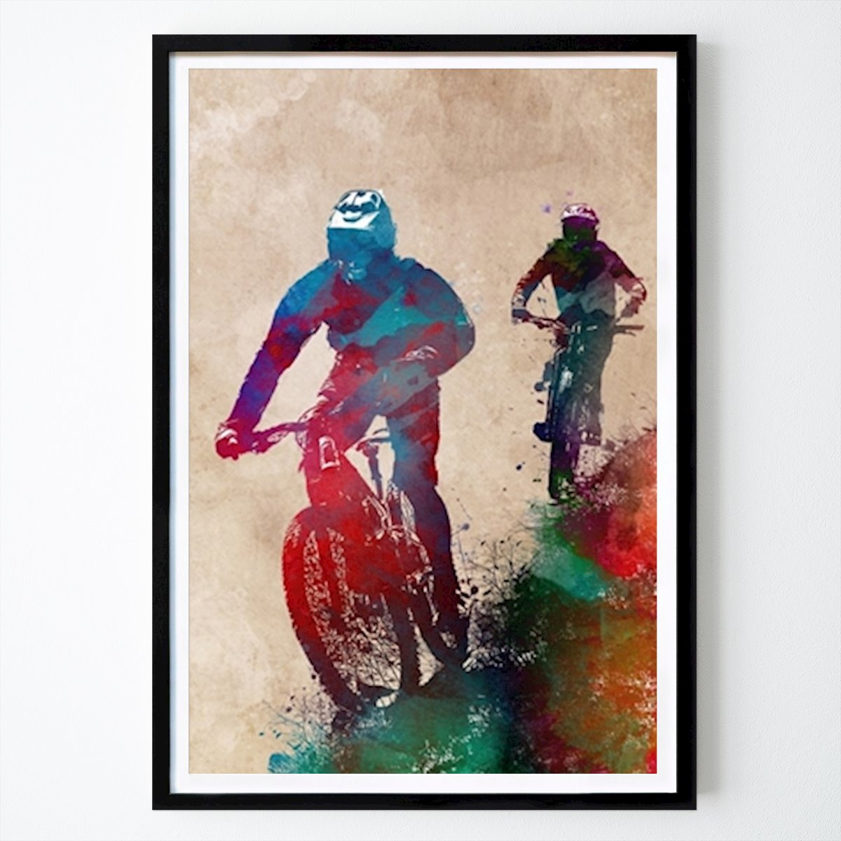 Illustration Poster: A bike ride outside the city by Justyna Jaszke