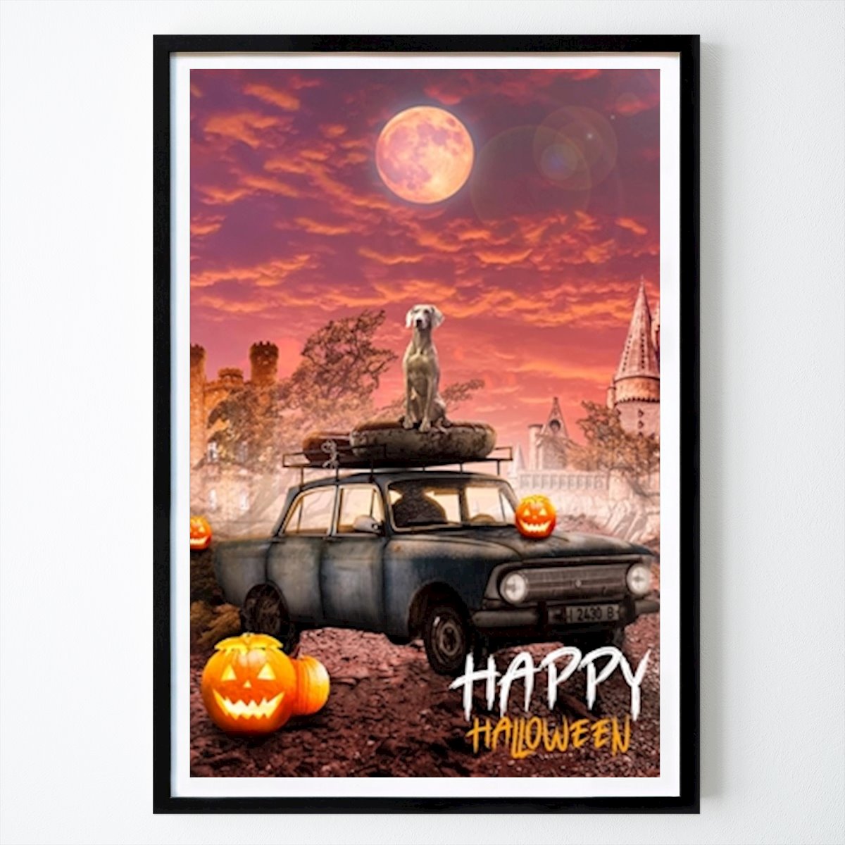 Illustration Poster: Fröhliches Halloween-Poster von IDN WORK SPACE