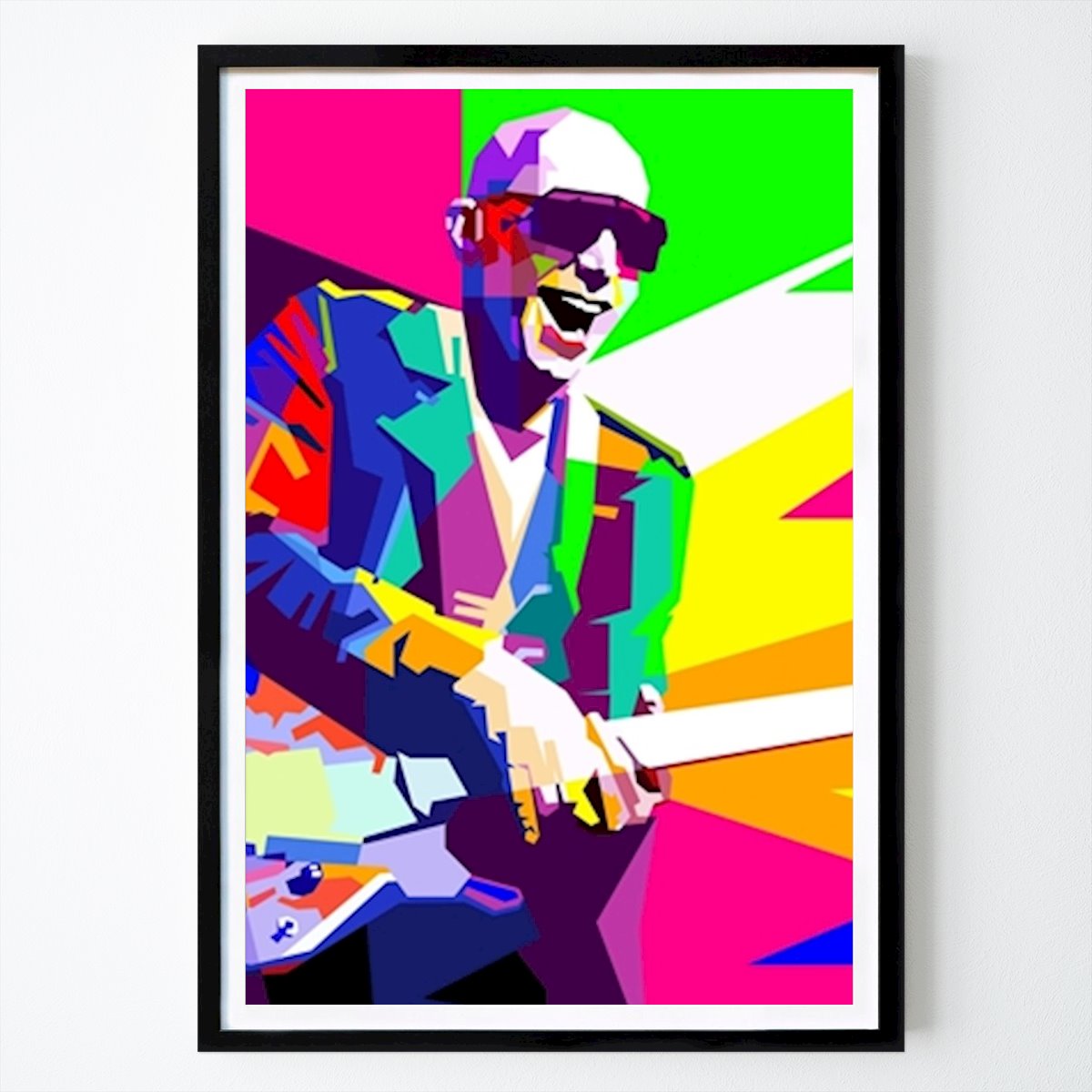 New York Poster: Joe Satriani Konst WPAP av Pop Art Store