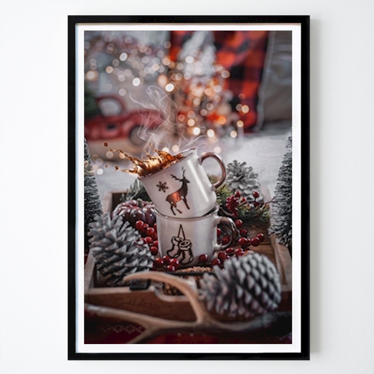 Retro & Vintage Poster: Very Merry Coffee by Sarah Lührig