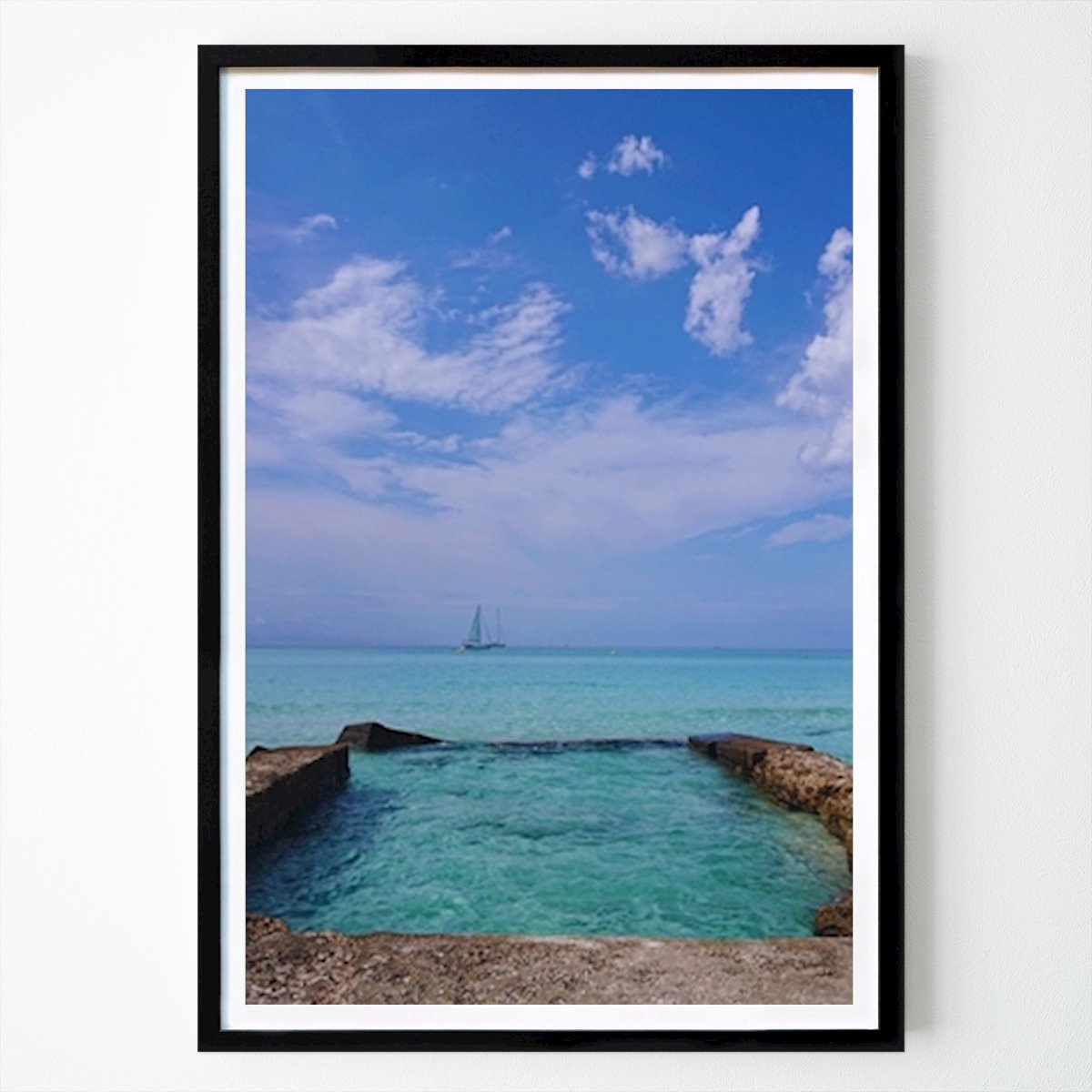 Nature Poster: Sailing on Es Trenc Beach by Daniela Marcano