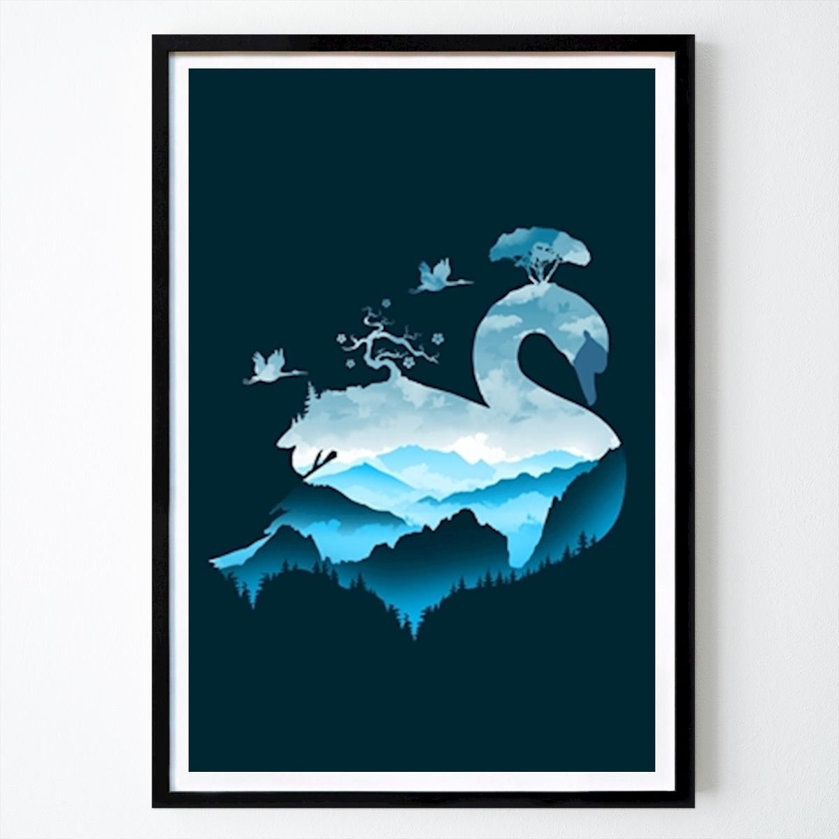 Places & Cities Poster: Swan by Bee Rose