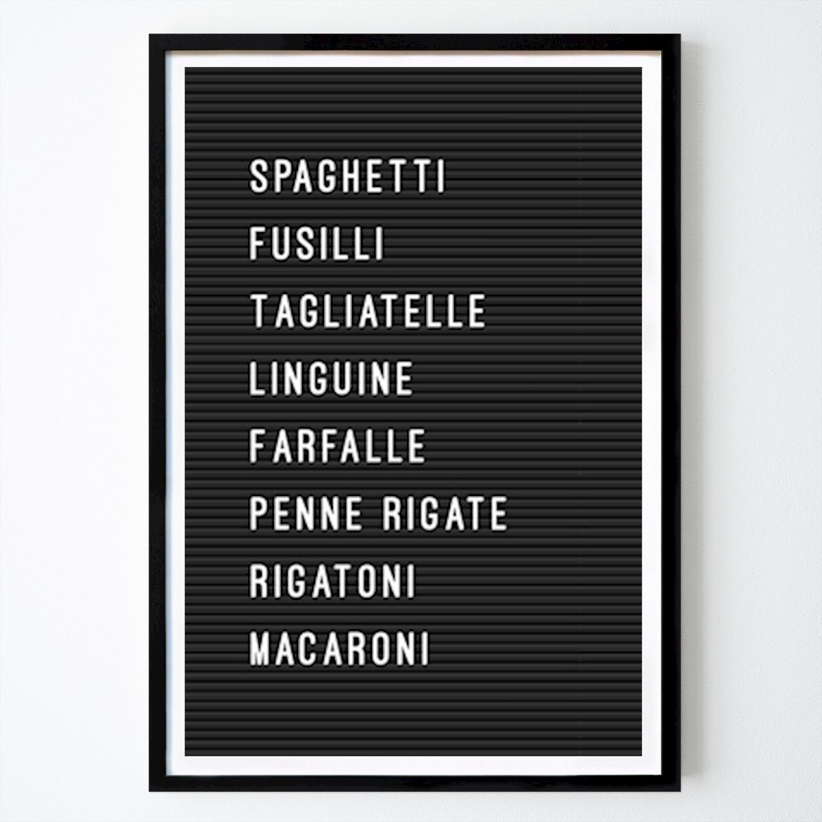 Küchen Poster: Letterboard Pasta von Malena Thielebein