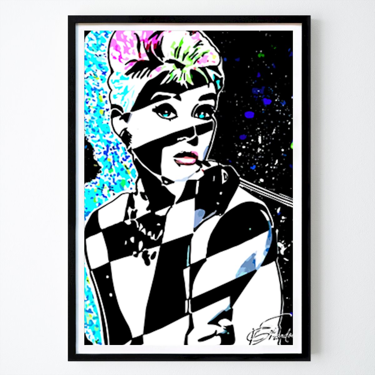Abstrato Poster: A elegância de Audrey Hepburn de Eni Brandon