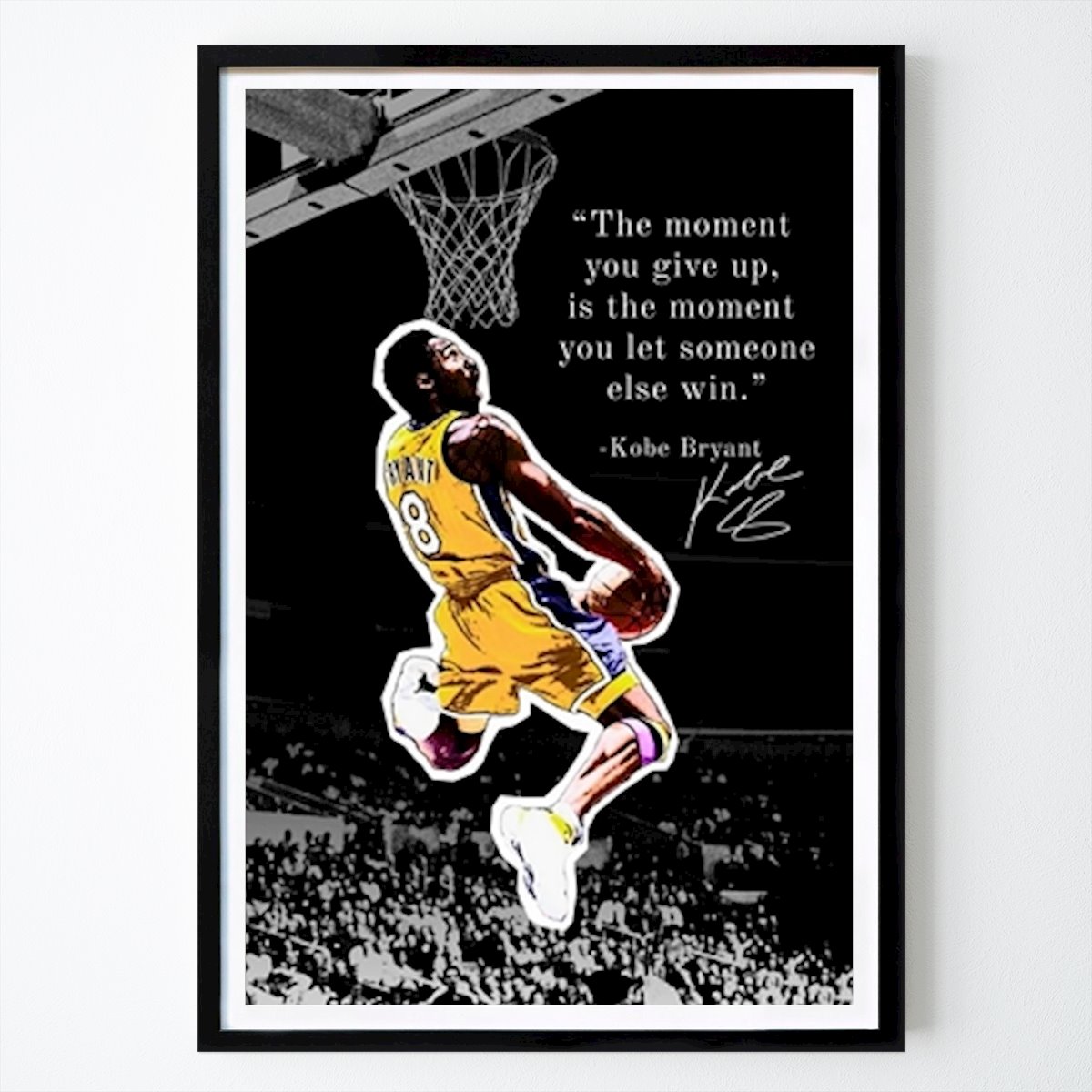 Basketball Poster: Kobe Bryant Quote Poster by Morten Conrad