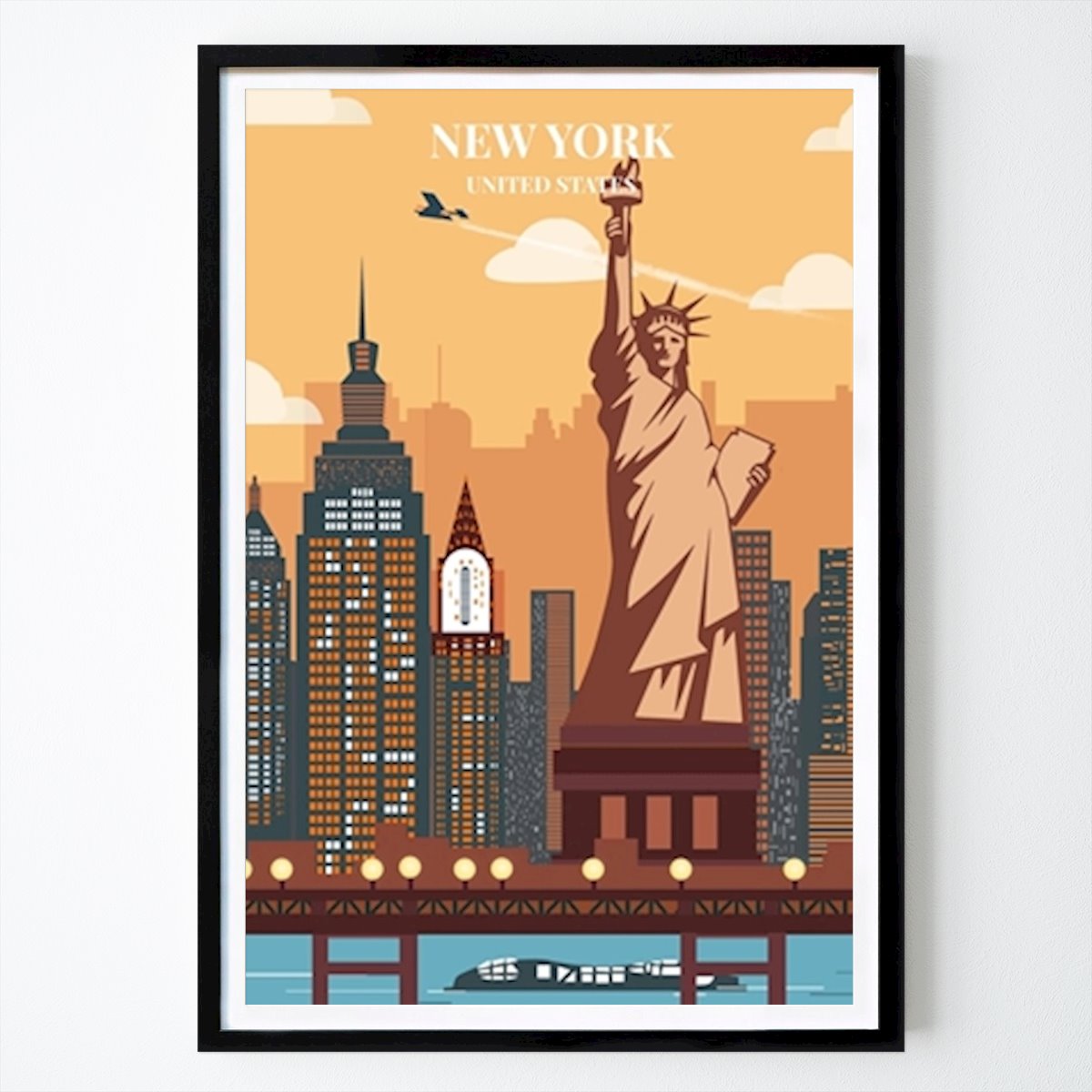 New York Poster: Landskap i New York City av One Years Studio