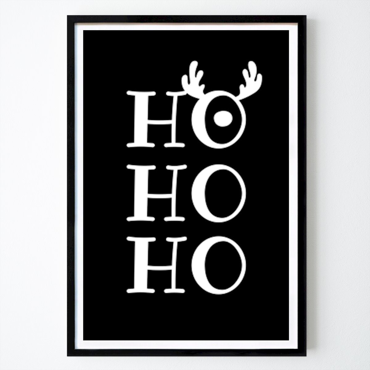 Svart-Hvitt Plakat: Ho ho ho av ArtDesign by KBK