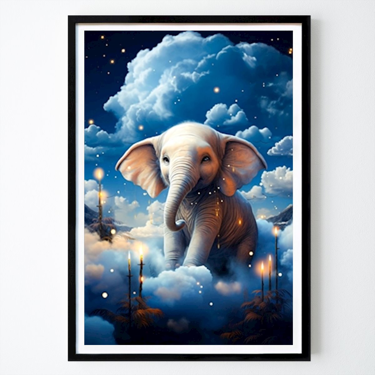 Animals Poster: Cute Elephant Cub by Mutschekiebchen