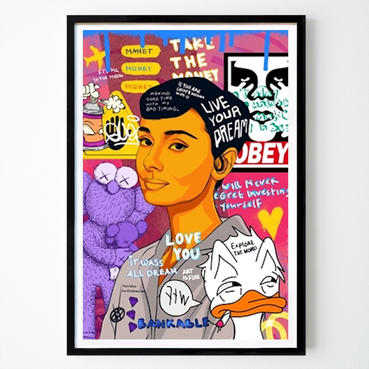 Pop Art Poster: Audrey Hepburn von Mildwords